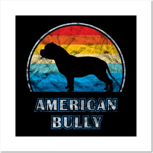 American Bully Vintage Design Dog Posters and Art